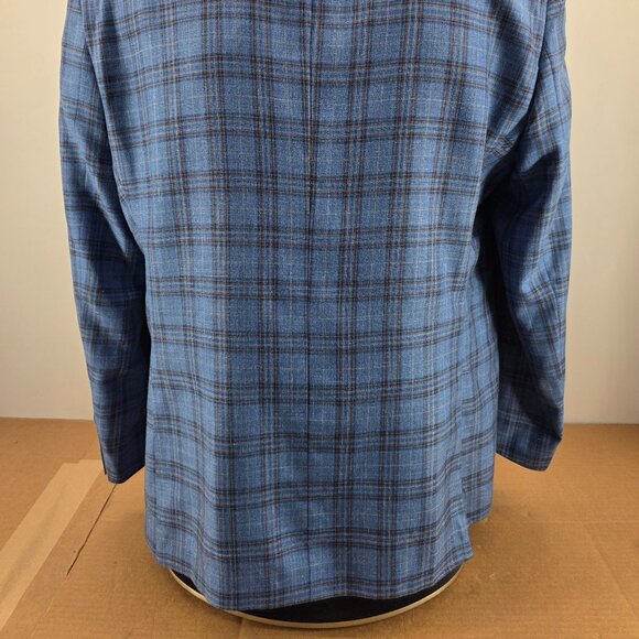 Patrick James Sportcoat 46 R Loro Piana Summertime Plaid Linen Silk Blend Italy - Picture 13 of 13